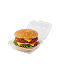 24 Pcs - Boite burger réemployable transparente - 160x130, Hauteur: 90 mm 2