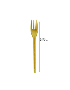 50 Pcs - Fourchette réemployable en bois WOODARY - 180 mm, Durable et Écologique 2