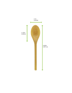 50 Pcs - Cuillère à dessert bois composite WOODARY - 125 mm, réutilisable 2