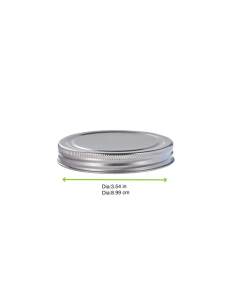 80 Pcs - Couvercle plat en aluminium à visser - Ø89 mm, Hauteur: 16 mm 2