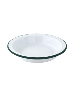 12 Pcs - Assiette creuse Enamel blanc - 650 ml, Ø200 mm, Hauteur: 40 mm