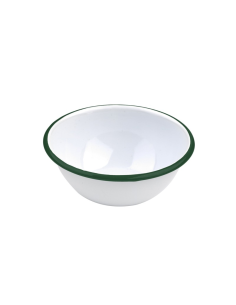 12 Pcs - Bol Enamel blanc en acier émaillé - 550 ml, Ø158 mm, Hauteur: 65 mm