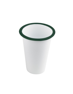 12 Pcs - Gobelet Enamel blanc acier émaillé - 300 ml, Ø: 90 mm, Hauteur: 90 mm