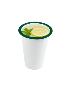 12 Pcs - Gobelet Enamel blanc acier émaillé - 300 ml, Ø: 90 mm, Hauteur: 90 mm 2