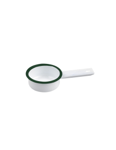 12 Pcs - Mini casserole en acier émaillé blanche - 50 ml, Ø70 mm, Hauteur: 29 mm