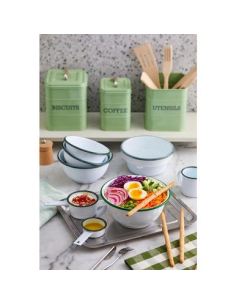 12 Pcs - Mini casserole en acier émaillé blanche - 50 ml, Ø70 mm, Hauteur: 29 mm 2