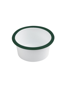 12 Pcs - Pot émaillé blanc en acier - 160 ml, Ø 90 mm, Hauteur: 45 mm