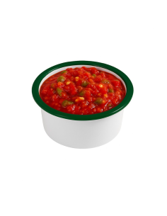 12 Pcs - Pot émaillé blanc en acier - 160 ml, Ø 90 mm, Hauteur: 45 mm 2