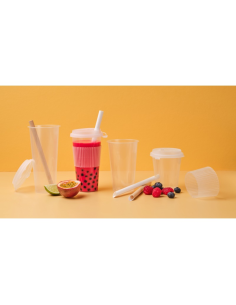 25 Pcs - Gobelet Bubble Tea Transparent - 360 ml, Hauteur: 99 mm 2