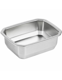 6 Pcs - Barquettes inox scellables GN 1/8 160x130mm H45mm