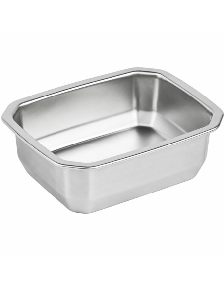 6 Pcs - Barquettes inox scellables GN 1/8 160x130mm H45mm