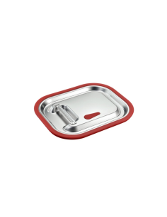 6 Pcs - Couvercle 1/3 silicone inox 325x176mm H15mm