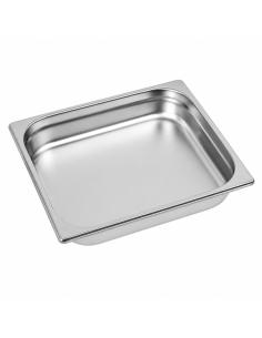 6 Pcs - Bac GN inox 1/2 H 4 cm 325x265mm H40mm