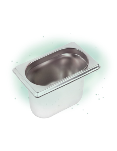 6 Pcs - Bac GN inox 1/9 H6,5cm 176x108mm H65mm