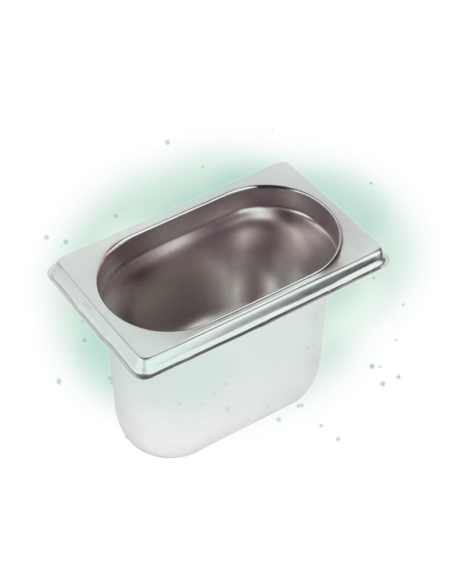 6 Pcs - Bac GN inox 1/9 H6,5cm 176x108mm H65mm