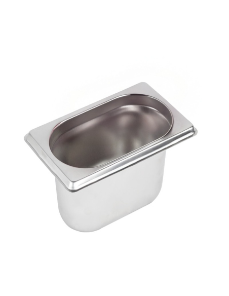 6 Pcs - Bac GN inox 1/9 H6,5cm 176x108mm H65mm