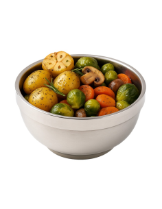 10 Pcs - Bol de préparation NoxBox en inox - 1000 ml, Ø180 mm, Hauteur: 85 mm 2