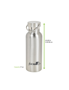 12 Pcs - Bouteille inox isotherme 500ml - Ø47mm, H215mm, Bouchon inclus 2