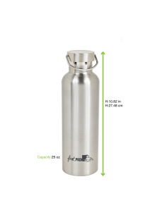 12 Pcs - Bouteille inox isotherme 750 ml - Ø47mm, Hauteur: 265 mm, double paroi 2
