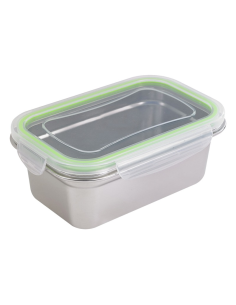 6 Pcs - Boite repas rectangulaire NoxBox en inox - 600 ml, 223 x 150 mm, H: 80 mm
