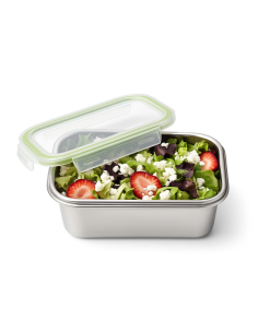 6 Pcs - Boîte repas rectangulaire NoxBox inox - 620 ml, 163x100 mm, Hauteur: 65 mm 2