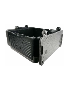 1 Pcs - Box pliante isotherme noire - 420x420 mm, Hauteur: 250 mm