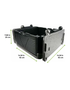 1 Pcs - Box pliante isotherme noire - 420x420 mm, Hauteur: 250 mm 2