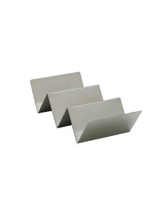 6 Pcs - Support à tacos NoxTray - Acier inoxydable, 200x100 mm, Hauteur: 50 mm