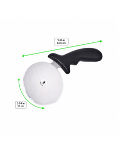 6 Pcs - Roulette à pizza professionnelle - avec Lame de diam 10 cm, 235 mm 2