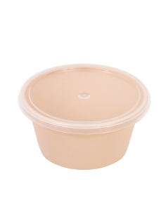 100 Pcs - Bol en plastique PP Reemp beige - 60 ml, Ø64 mm, Hauteur: 30 mm