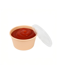 100 Pcs - Bol en plastique PP Reemp beige - 60 ml, Ø64 mm, Hauteur: 30 mm 2