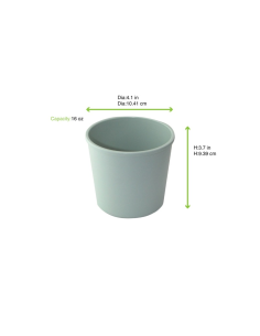24 Pcs - Pot à soupe vert d'eau réutilisable - 500 ml, Hauteur: 95 mm 2