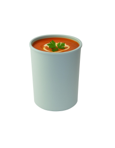 24 Pcs - Pot à soupe réutilisable vert d'eau - 800 ml, Hauteur: 130 mm 2