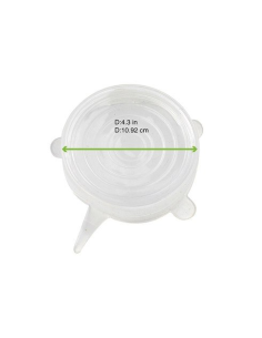 50 Pcs - Couvercle en silicone Ø105mm - 110x110, Hauteur: 22 mm 2