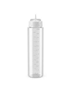 6Pcs - Squeezer souple transparent 1 embout, plastique BPA free  H185mm 230ml