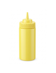 6Pcs - Squeezer souple jaune 1 embout, plastique BPA free  H185mm 230ml