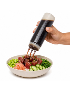 6 Pcs - Squeezer souple transparent 3 embouts,  plastique BPA free  H295mm 920ml 2