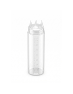 6Pcs - Squeezer souple transparent 3 embouts, plastique BPA free  H195mm 420ml