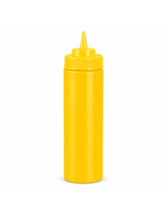 6 Pcs - Squeezer souple jaune 1 embout, plastique BPA free  H195mm 350ml