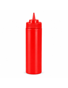 6Pcs - Squeezer souple rouge 1 embout, plastique BPA free  H195mm 350ml