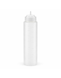 6Pcs - Squeezer souple transparent 1 embout, plastique BPA free  H260mm 630ml
