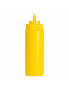 6Pcs - Squeezer souple jaune 1 embout, plastique BPA free  H260mm 630ml