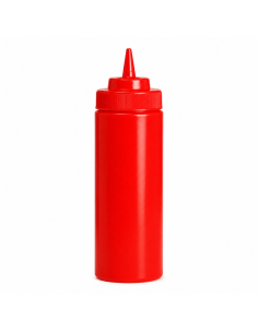 6Pcs - Squeezer souple rouge 1 embout, plastique BPA free  H260mm 630ml