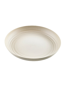 6 Pcs - Assiette Huskly réemployable beige - Ø220 mm, Hauteur: 30 mm