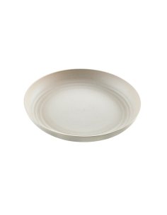 6 Pcs - Assiette Huskly réemployable beige - Ø250 mm, Hauteur: 30 mm