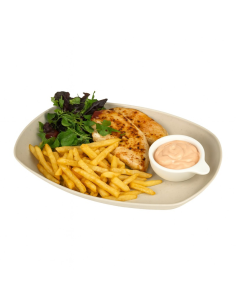 48 Pcs - Assiette ovale Huskly beige - Composite, 290x180 mm, Hauteur: 32 mm 2
