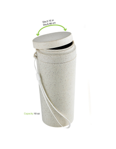 10 Pcs - Bouteille réemployable beige composite - 310ml, Ø70mm, Hauteur: 165mm 2