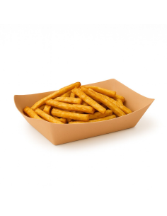 10 Pcs - Barquette Bateau kraft réutilisable - 218 x 155 mm, Hauteur: 40 mm 2