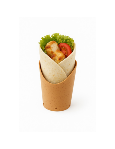 10 Pcs - Etui à Wrap réutilisable Kraft - Ø80 mm, Hauteur: 118 mm, 6 trous de ventilation 2