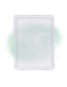 6 Pcs - Assiette carton blanc rectangulaire - idéal pour services HORECA 2